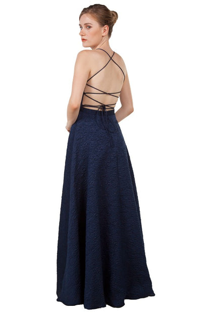 Textured Cross Back Dress