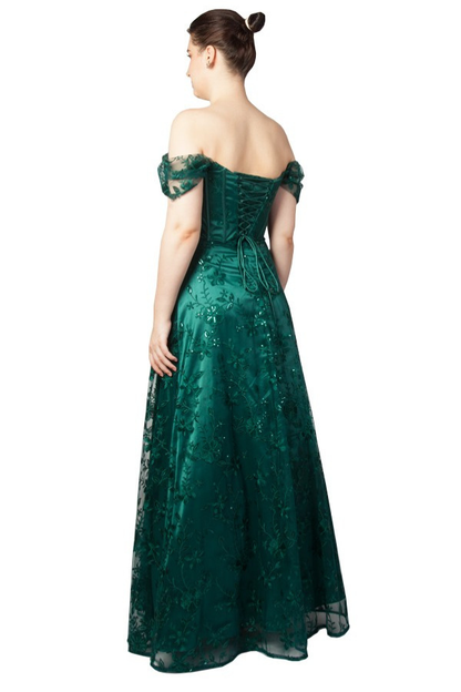 Emerald Corset Gown