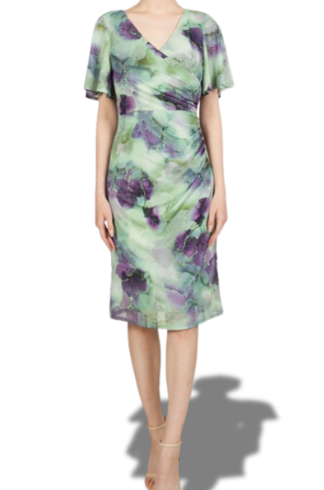 Marbled knee length dress