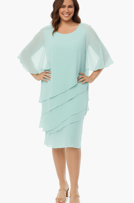 Tiered chiffon dress