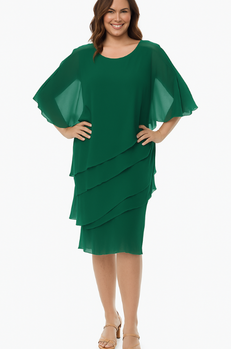 Tiered chiffon dress