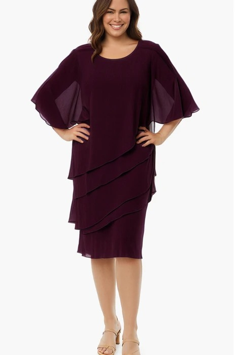 Tiered chiffon dress