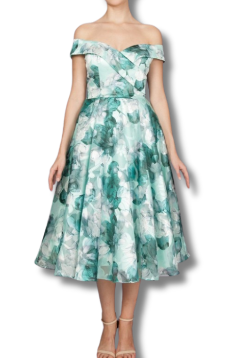 Floral sweetheart A-line dress