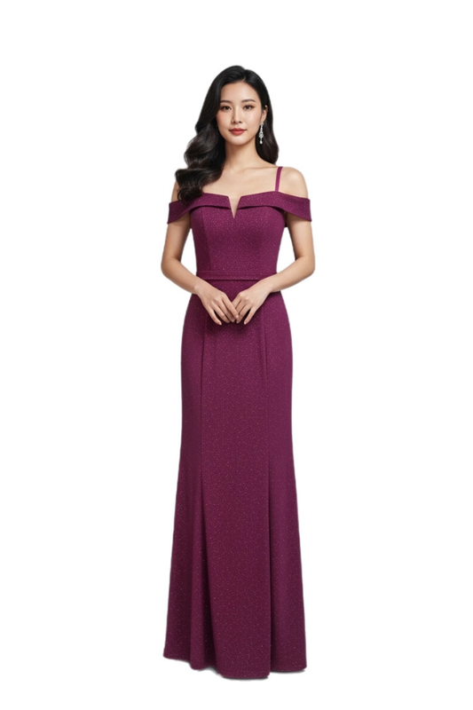 slim fit dress slacks Wien Navy Evening Dress – Dressxox main image 1
