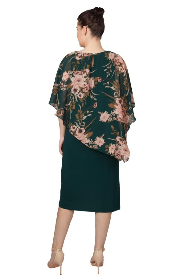 Cape Dress in Navy Floral