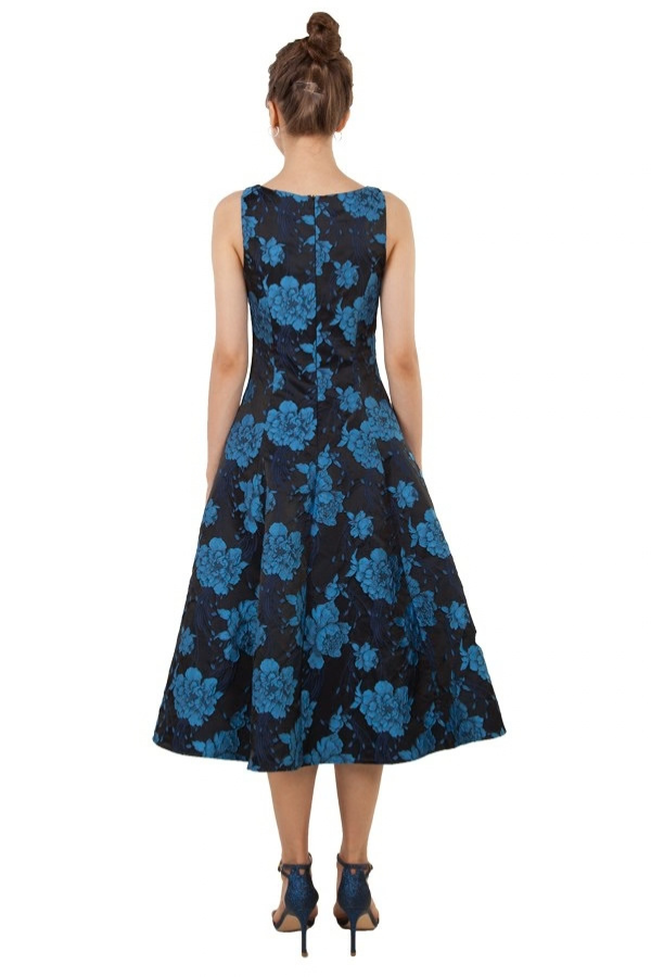Jacquard Dress Black & Blue