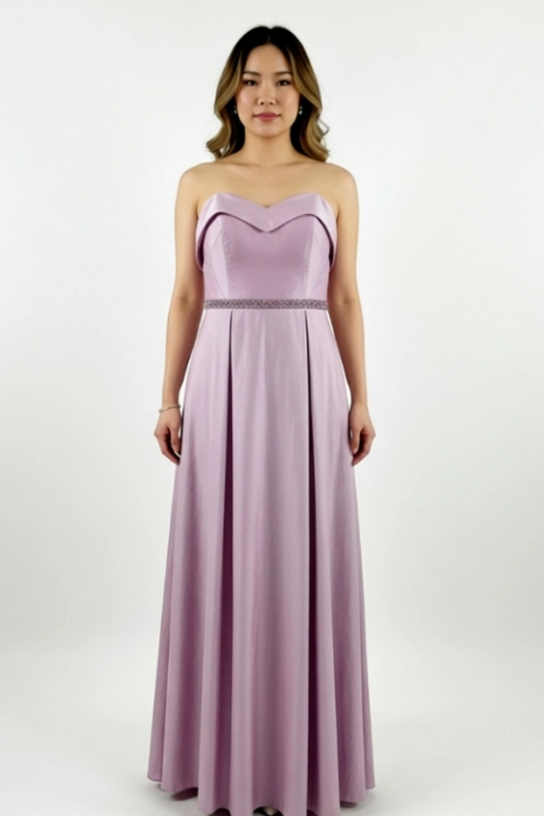 Sweetheart bedazzled strapless gown