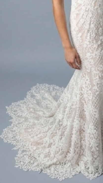 Full lace cap sleeve gown