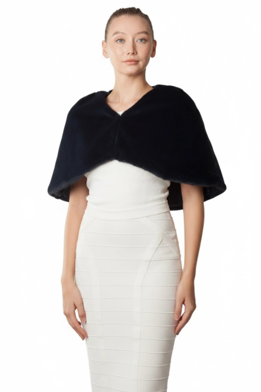 Cape faux fur