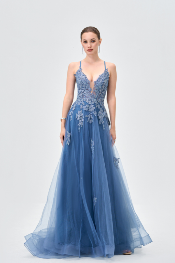 Morgany Plunging ball Gown