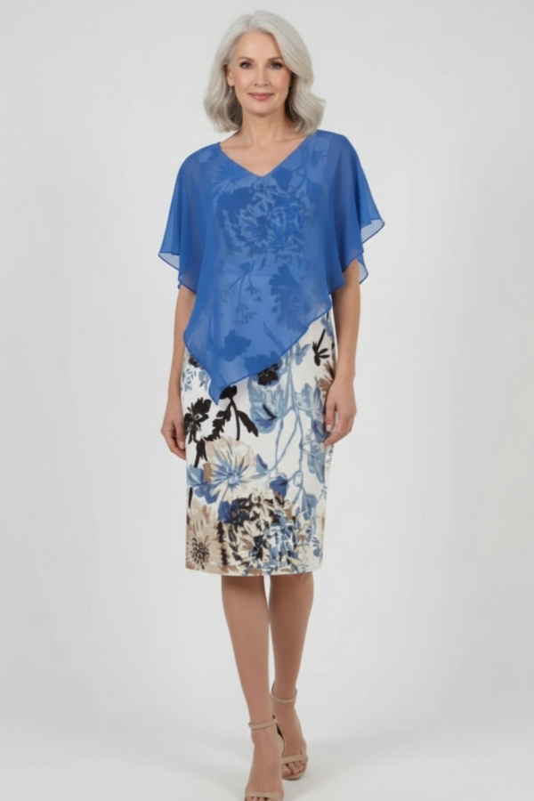 Cape floral dress