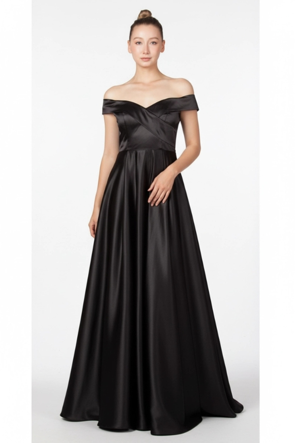 Sweetheart Off-Shoulder Satin Ball Gown