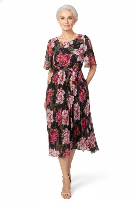 Chiffon floral dress