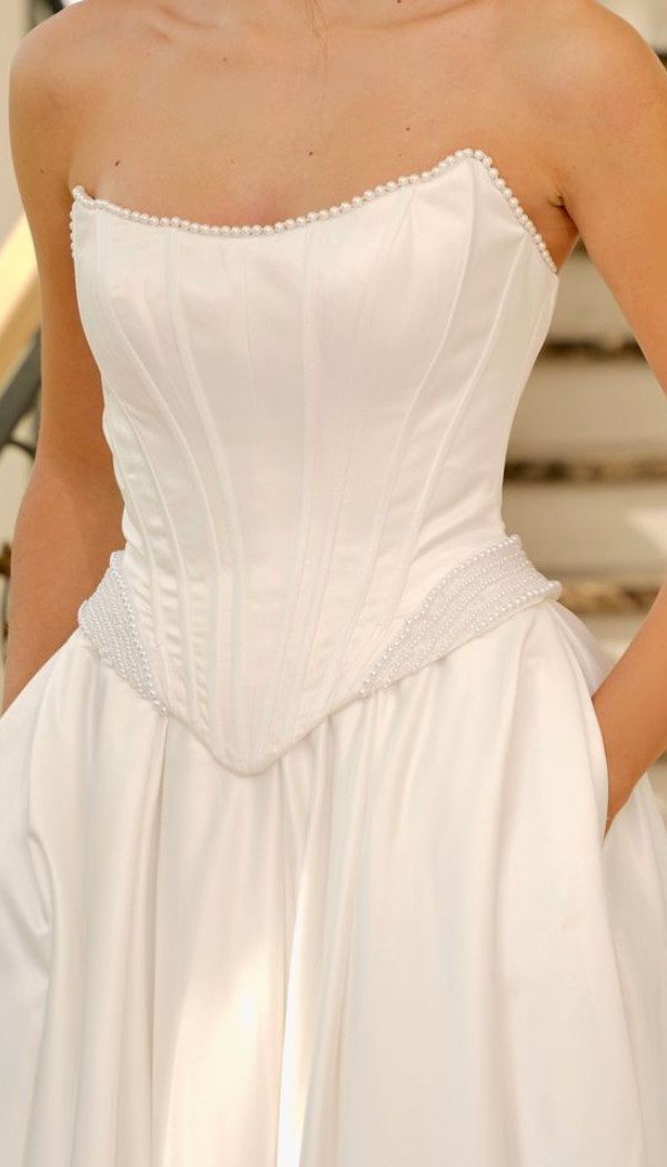 Pearl Waist Wedding Gown