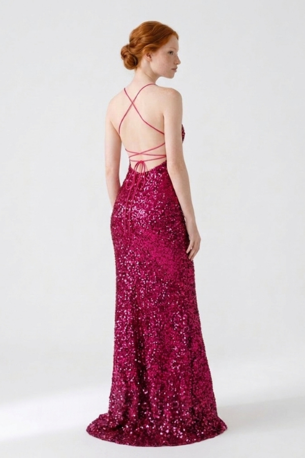 Soft sequin gown