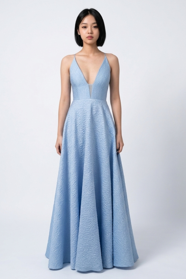 Textured Cross Back Dress