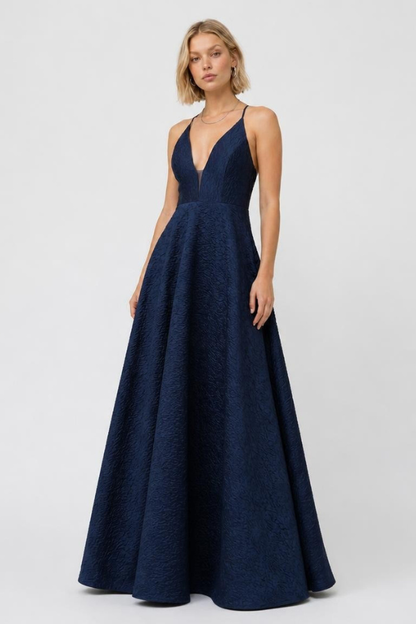 Textured Cross Back Dress